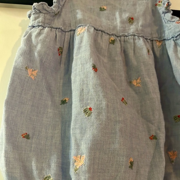Bonheur Du Jour Blue Baby Romper - Picture 2 of 6